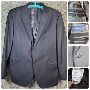 Saks Fifth Avenue Black label Blazer 44R Ermenegildo Zegna Cloth wool Silk Italy